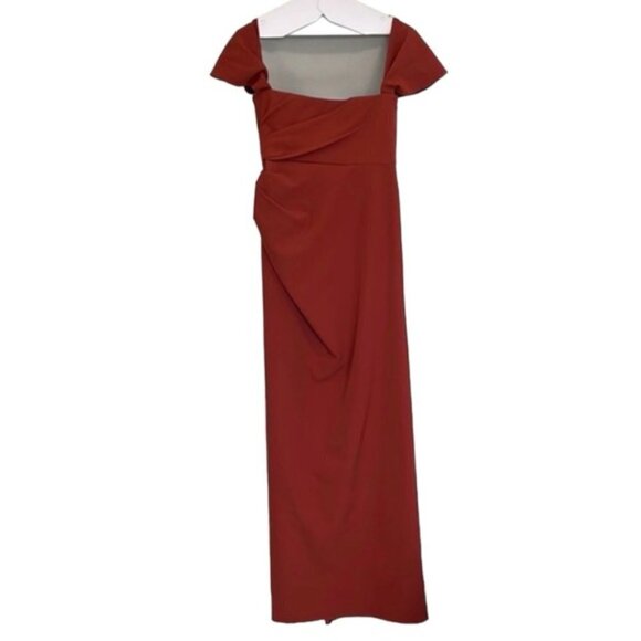 Galina Signature Dress in Cinnamon Stretch Crepe - Picture 4 of 10